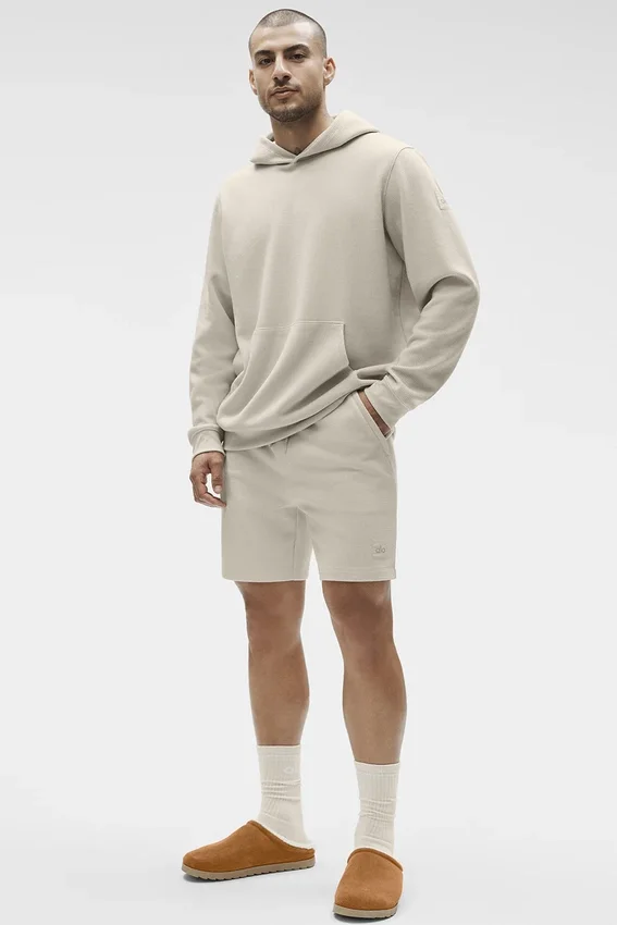 Shorts de détente en tricot gaufré 7" - Bone