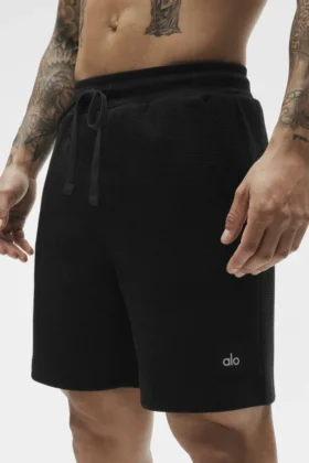 Shorts de détente « Waffle » 7″ – Noir