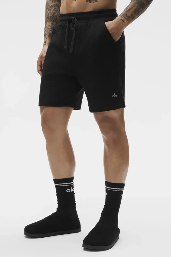 Shorts de détente « Waffle » 7" - Noir