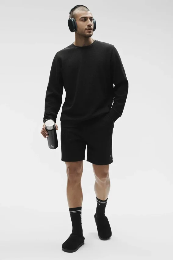 Shorts de détente « Waffle » 7" - Noir