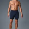 Shorts de performance 2-en-1 Conquer React - Bleu marine/Noir