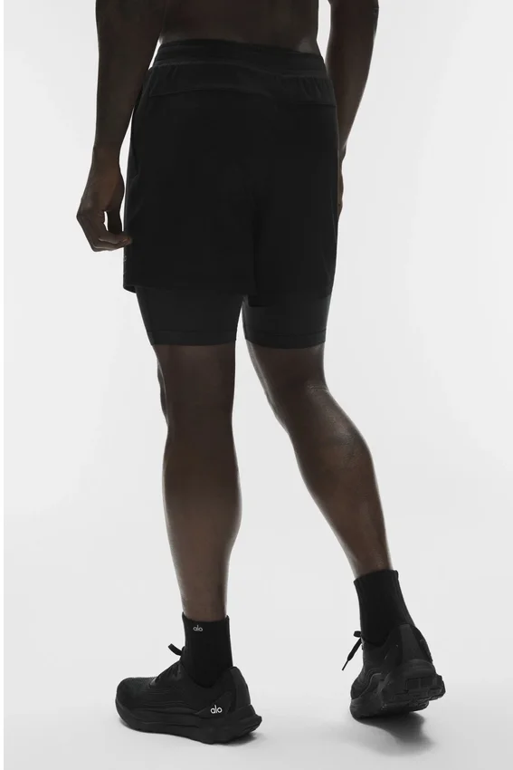 Shorts de performance 2-en-1 Conquer React - Noir/Noir