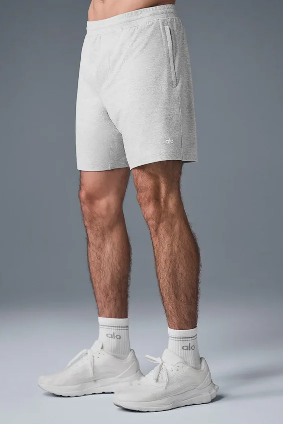 Shorts de performance Conquer React 7" - Gris chiné athlétique
