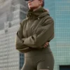Shorts de précision Alo Softsculpt High-Waist 3" - Olive Tree