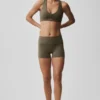 Shorts de précision Alo Softsculpt High-Waist 3" - Olive Tree