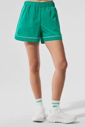 Shorts de sport Motivate - Vert sapin/Blanc