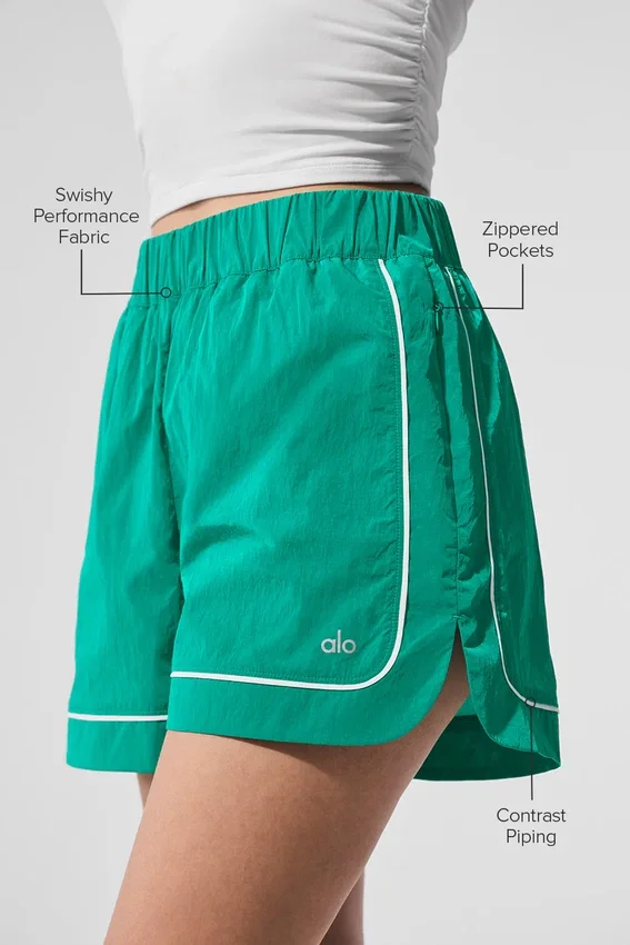 Shorts de sport Motivate - Vert sapin/Blanc