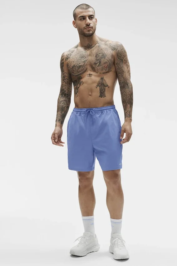 Shorts de surf High Tide 7" - Bleu Provence