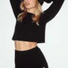 Shorts « Embrace » en cachemire High-Waist – Noir