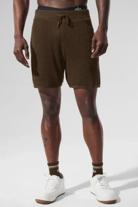 Shorts en maille aérée - Espresso