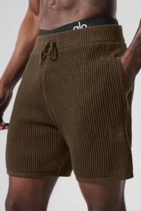 Shorts en maille aérée – Espresso