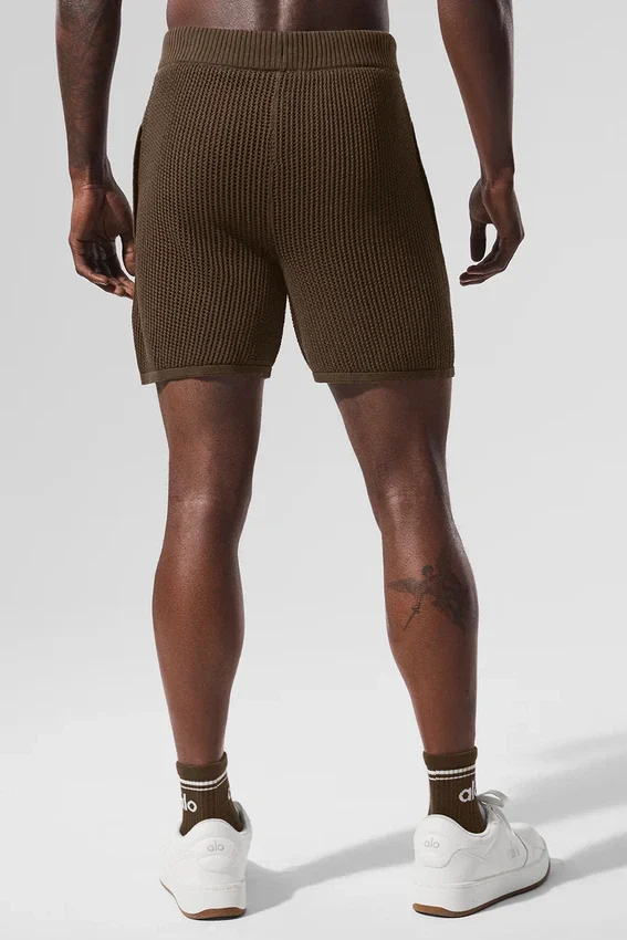 Shorts en maille aérée - Espresso