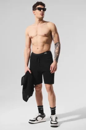 Shorts en maille aérée - Noir