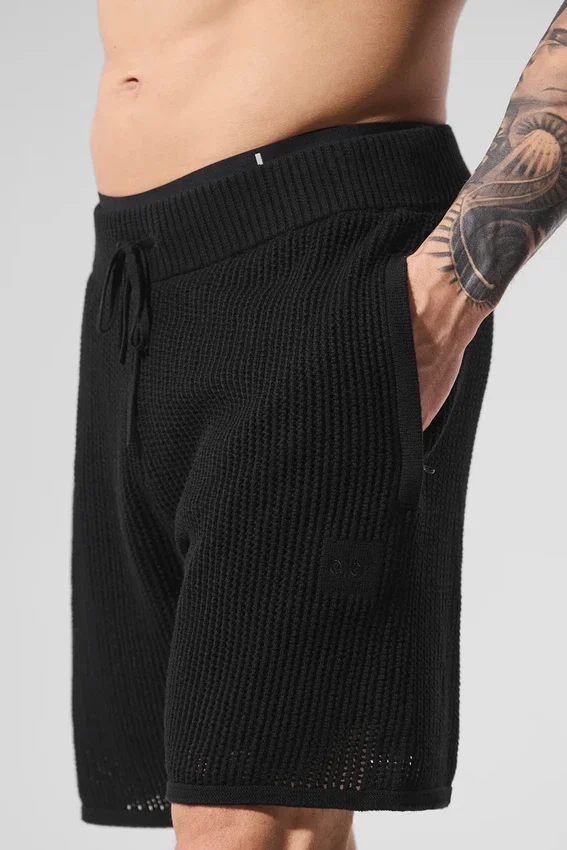 Shorts en maille aérée - Noir
