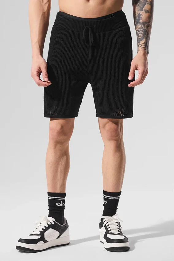 Shorts en maille aérée - Noir