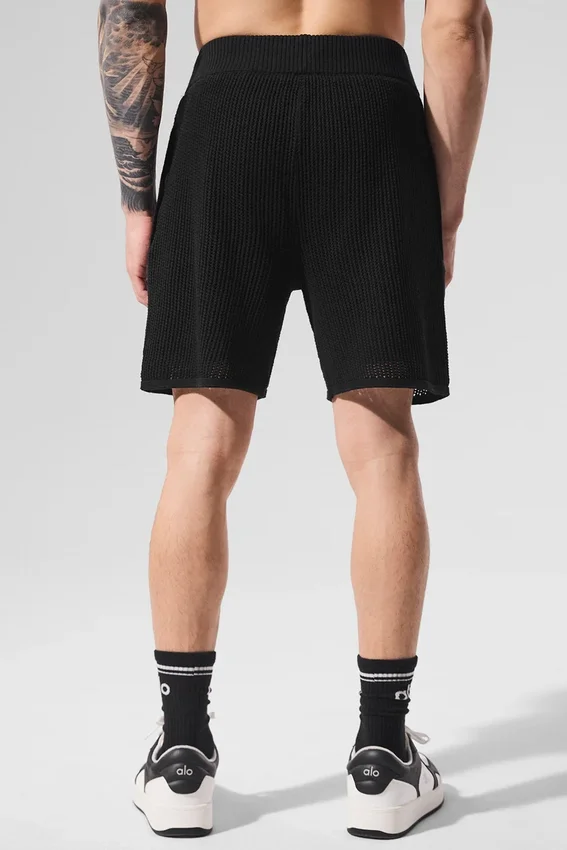 Shorts en maille aérée - Noir