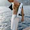 Shorts en maille Coastline 7" - Ivoire