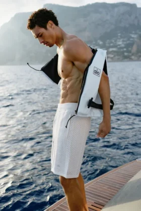Shorts en maille Coastline 7" - Ivoire