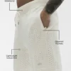 Shorts en maille Coastline 7" - Ivoire