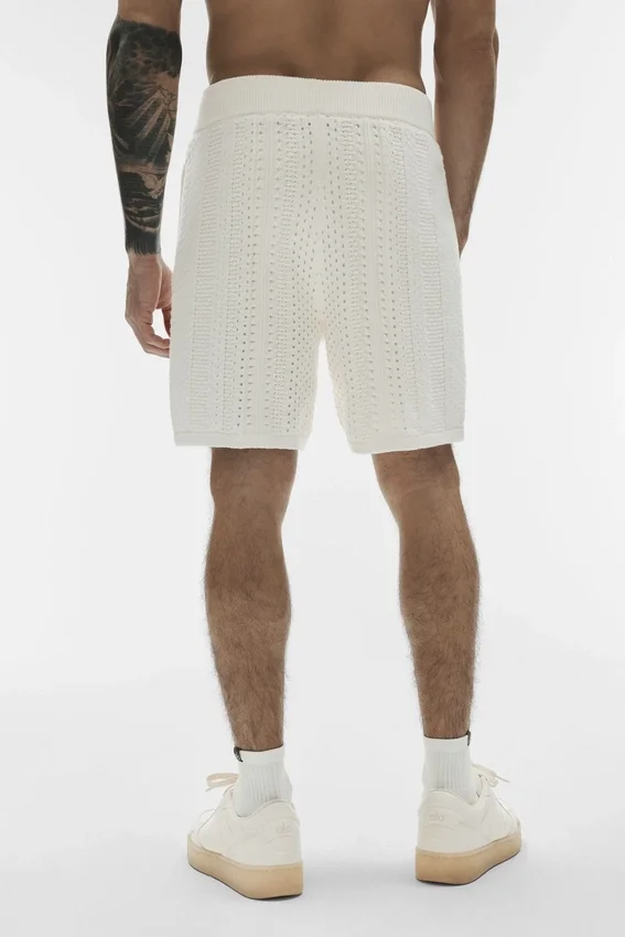 Shorts en maille Coastline 7" - Ivoire