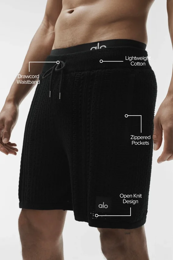 Shorts en maille Coastline 7" - Noir