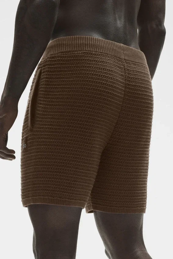Shorts en maille droite 5" - Espresso