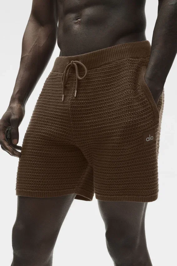 Shorts en maille droite 5" - Espresso