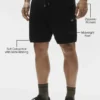 Shorts en maille droite 5" - Noir