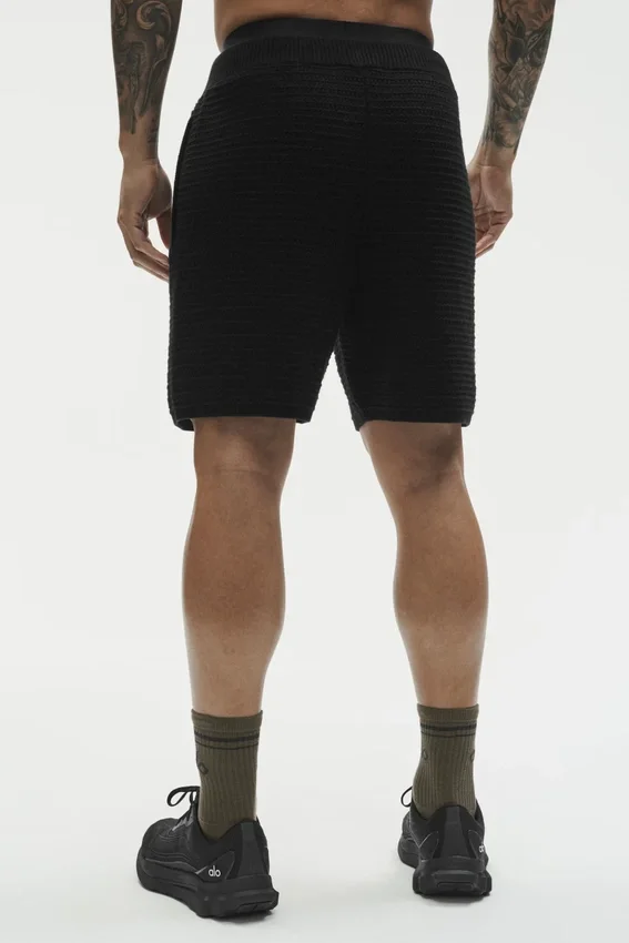 Shorts en maille droite 5" - Noir