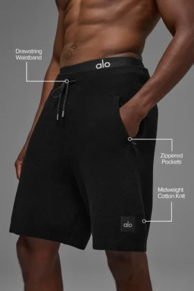 Shorts en maille Sports Club 7″ – Noir