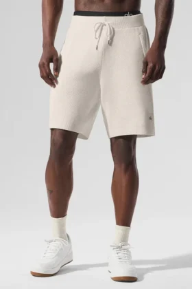 Shorts en maille « Sports Club » de 7" – Ivoire