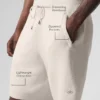 Shorts en maille « Sports Club » de 7" – Ivoire