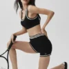 Shorts en maille « Tennis Club Pull » – Noir/Ivoire