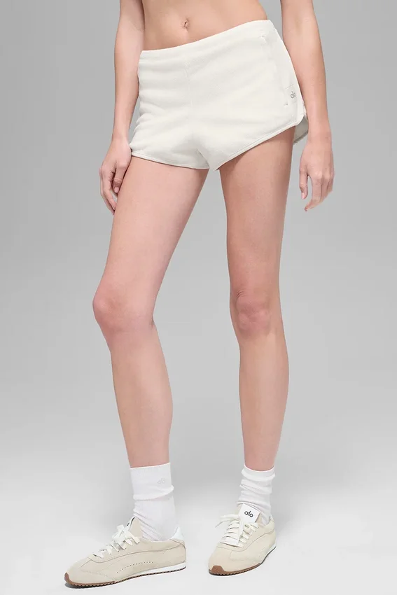 Shorts en polaire « Retreat » - Ivoire
