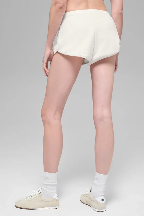 Shorts en polaire « Retreat » - Ivoire