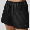 Shorts en soie lumineuse - Noir