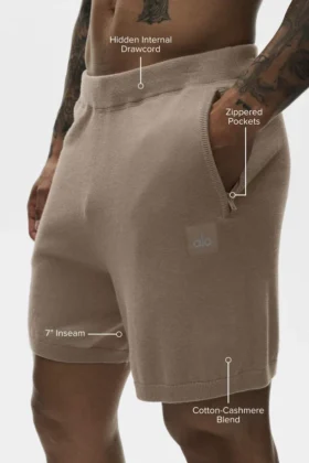 Shorts « Ever Soft » en coton et cachemire, 7″ – Gravel