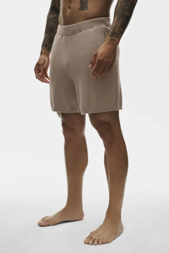 Shorts « Ever Soft » en coton et cachemire, 7" - Gravel