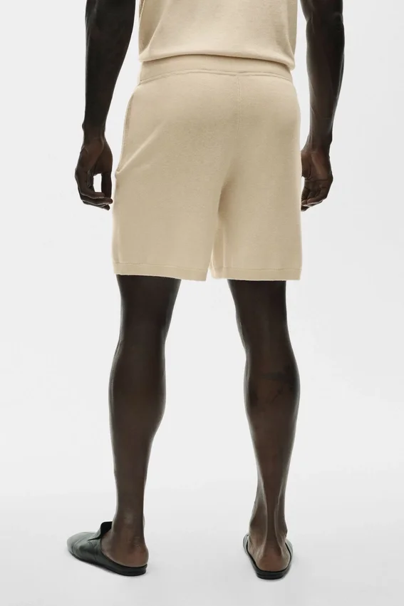Shorts « Ever Soft » en coton et cachemire de 7" - Beige sable