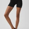 Shorts « Favorite » à côtes sans coutures 5" - Noir