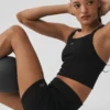Shorts « Favorite » à côtes sans coutures 5" - Noir