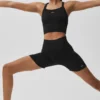 Shorts « Favorite » à côtes sans coutures 5" - Noir