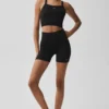 Shorts « Favorite » à côtes sans coutures 5" - Noir