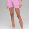 Shorts « Favorite » à côtes sans coutures 5" - Rose « Candy Heart »