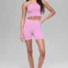 Shorts « Favorite » à côtes sans coutures 5" - Rose « Candy Heart »