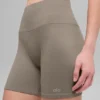 Shorts « Favorite » sans coutures à côtes de 5" - Cacao clair