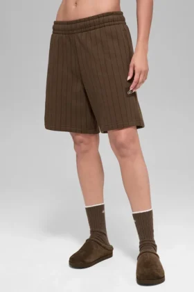Shorts à fines rayures 7" – Fines rayures couleur espresso