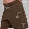 Shorts à fines rayures 7" – Fines rayures couleur espresso