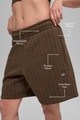 Shorts à fines rayures 7″ – Fines rayures couleur espresso