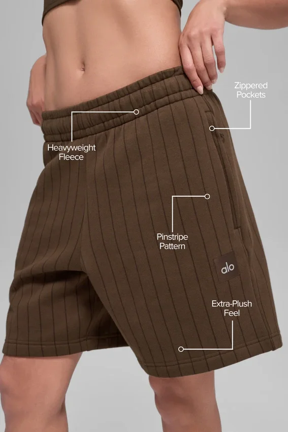 Shorts à fines rayures 7" – Fines rayures couleur espresso